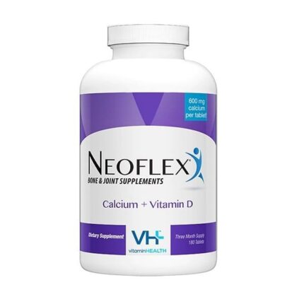 Neoflex Calcium + Vitamin D Dietary Supplement, Bone & Joint Health Supplement, (180 Capsules)